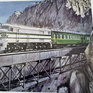 Alco Railroad RR Print World Locomotive Spain Region 12x10.75 Shrink & Board